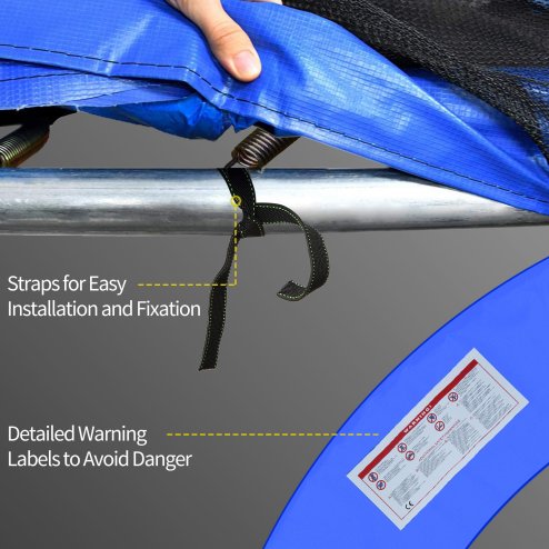 HOMCOM 244cm Trampoline Pad Pads Replacement Trampoline Accessories Safety Surround Pads Padding - 8ft Blue