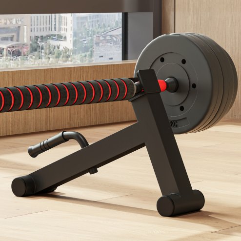 SPORTNOW Barbell Jack, Deadlift Jack with Non-Slip Handle and Plastic Padding, Easy Loading and Unloading 200kg Barbell Plates, for Home Gym, Deadlifting Weight Training