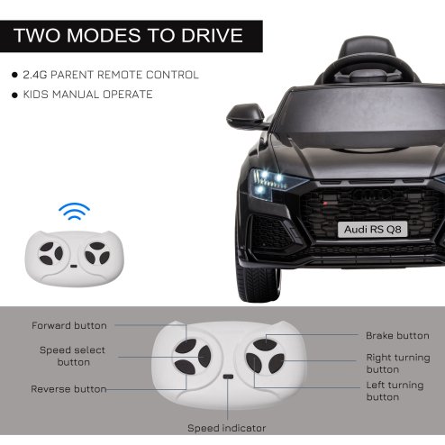 HOMCOM Audi RS Q8 Licensed Electric Car for Kids, 6V Kids