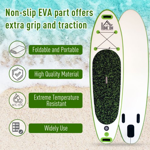 HOMCOM Inflatable Stand Up Paddle Board, 10' x 30