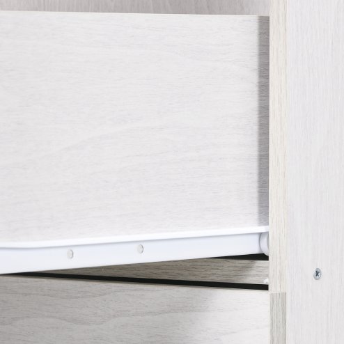 HOMCOM File Cabinet with 4 Drawers for Home Office, Vertical Filing Cabinet with Lock, Adjustable Hanging Bar for A4 and Letter Size, Ash Wood-Effect