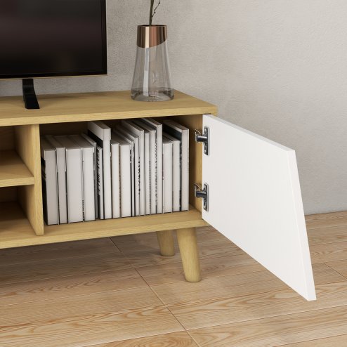HOMCOM TV Stand Cabinet, TV Unit for TVs up to 65