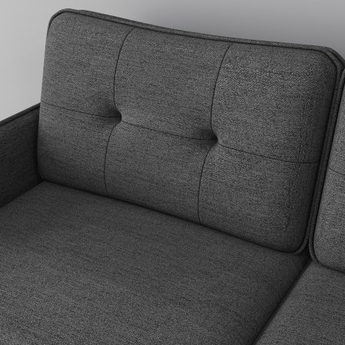 HOMCOM Modern Two Seater Sofa, Button Tufted Loveseat with Cushions and Steel Legs for Living Room, Guest Room