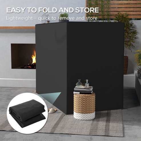 Outsunny Oxford Patio 3-seater Swing Chair Cover Outdoor Garden Furniture Rain Protection Protector Waterproof Anti-UV, 240L x 133W x 185H cm, Dark Grey