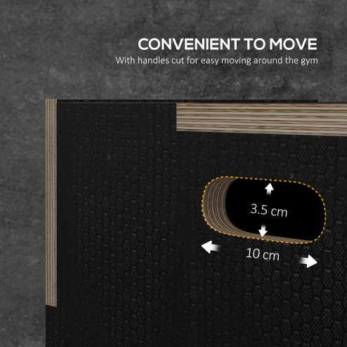 SPORTNOW 3-in-1 Wooden Plyo Box, Anti-Slip Plyometric Jump Platform, Step Up Exercise Box with Handle Openings for Home Gym, Workout Training, 51/61/76cm