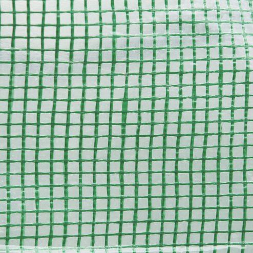 Outsunny 2 x 3(m) Walk-in Polytunnel Greenhouse with Wide Roll-up Door, 4 Mesh Windows, Tunnel Warm House Tent with UV-resistant PE Cover, Green