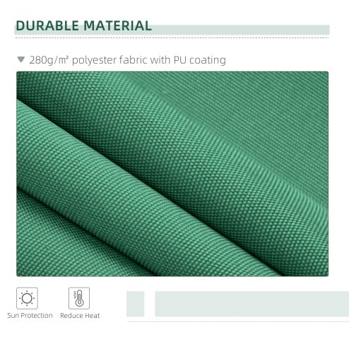 Outsunny 4 x 3(m) Garden Patio Manual Awning Canopy Aluminium Sun Shade Shelter Retractable for Backyard