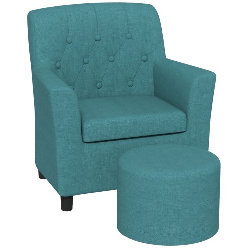 AIYAPLAY Kids Sofa Set, Toddler Chair with Footrest, Single Seater Kids Armchair for Playroom Bedroom, Blue