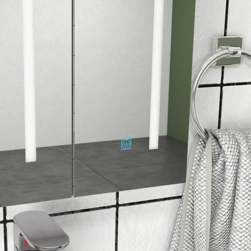 kleankin LED Lighted Bathroom Mirror Cabinet, Wall Mounted Bathroom Storage Cupboard with USB Charge, Adjustable Shelf, 90W x 15D x 70Hcm, High Gloss White