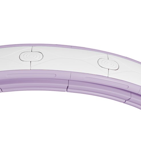 SPORTNOW Smart Weighted Hula Hoop for Adults, Hula Ring with 16 Detachable Knots, 360 Auto-Rotating Ball and Digital Counter, Massage Hula Circle For Weight Loss, Purple
