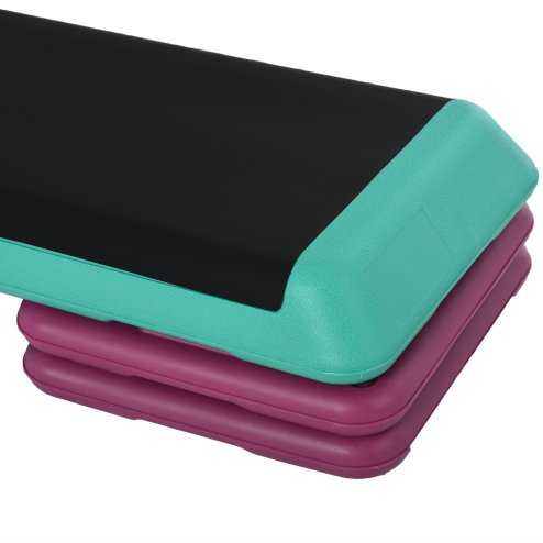 HOMCOM 3-Level Aerobic Step 10/15/20cm Steppers for Exercise Workout w/ Non-Slip Top Compact Stepper Home Office Indoor Outdoor Fitness Equipment