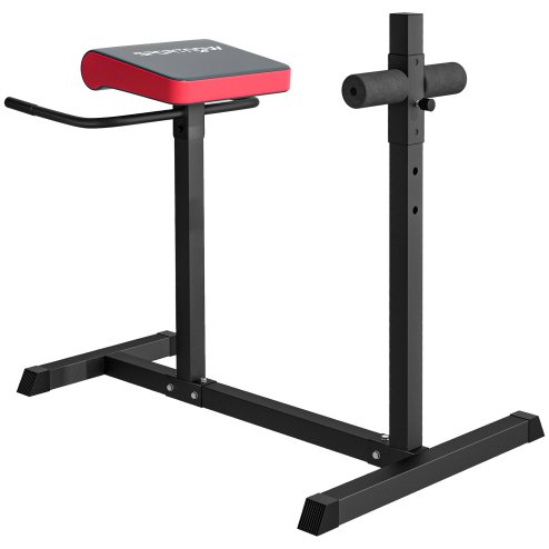 SPORTNOW Back Extension Bench Roman Chair, Hyperextension Bench with Adjustable Leg Roller for Back, Abdominal and Gluteal Training