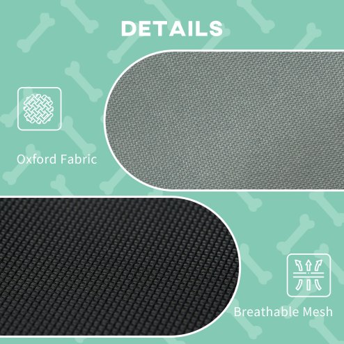 PawHut Raised Dog Bed Waterproof Elevated Pet Cot with Breathable Mesh UV Protection Canopy , for XL Dogs, 122 x 92 x 108cm
