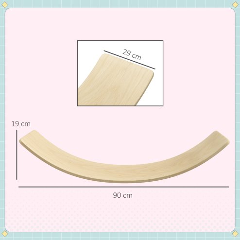 AIYAPLAY Balance Board Kids, Wooden Wobble Board for Children, Sensory Play Equipment for 3-8 Years Old, Natural Tone