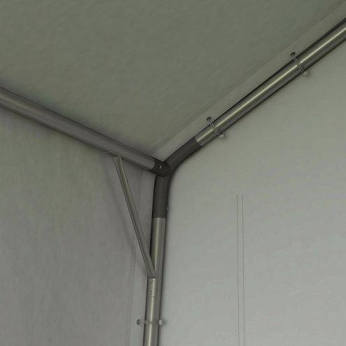 Outsunny 3 x 3(m) Garden Storage Tent, Portable Shed with Heavy Duty Galvanised Steel Frame, Ventilation Window, Roll-up Zipper Door, for Bike, Motorbike, Garden Tools, Dark Grey
