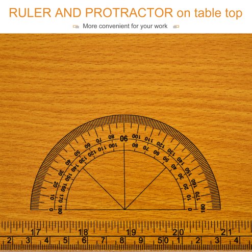 HOMCOM 100 cm Foldable Garage Work Bench, Craft Table MDF Workstation, Heavy-duty Steel Frame with Ruler, Protractor