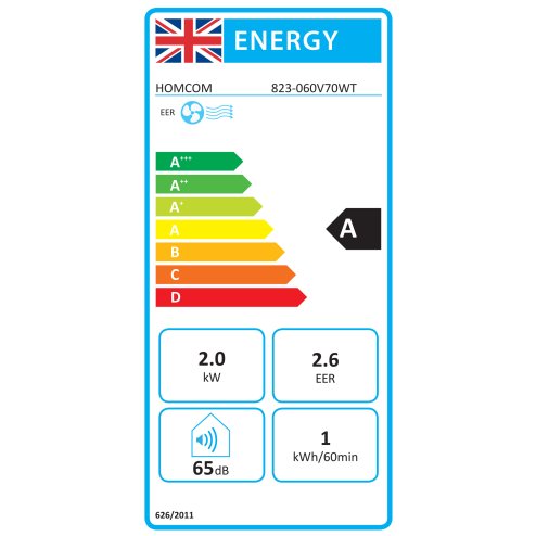 HOMCOM 7000 BTU Air Conditioning Unit, Smart Home WiFi App Compatible, 3-in-1 Portable Air Conditioner, Dehumidifier, Cooling Fan with 24H Timer, Remote, LED Display, 2 Speeds, Window Kit, 15m²