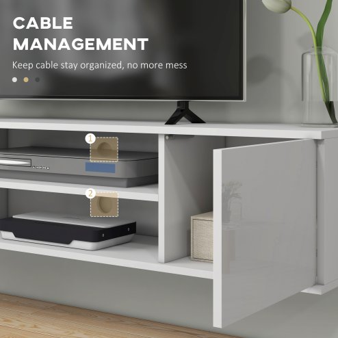 HOMCOM Floating TV Stand Cabinet for TVs up to 60