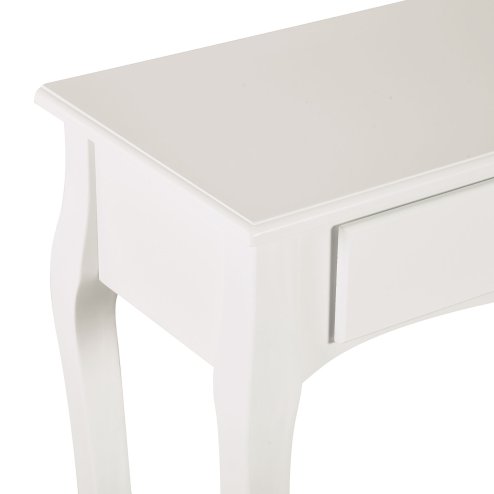 HOMCOM Console Table Modern Sofa Side Desk with Storage Shelves Drawers for Living Room Entryway Bedroom Ivory White