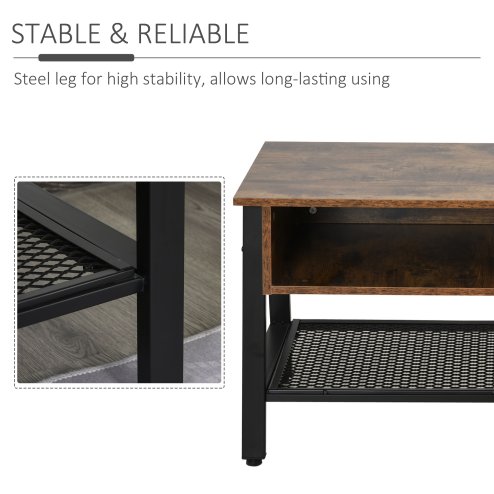 HOMCOM TV Stand Cabinet, Industrial TV Unit for TVs up to 45
