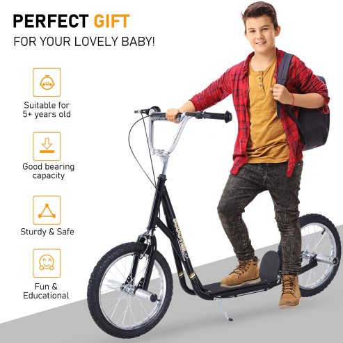 HOMCOM Stunt Scooter, Kids Scooter with 16