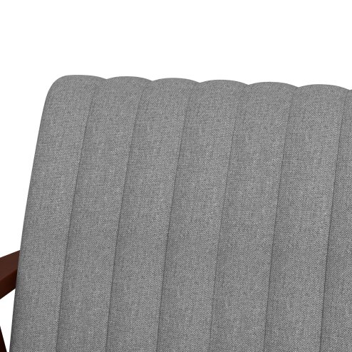 HOMCOM Fabric Accent Chair, Modern Tufted Armchair for Bedroom, Living Room, Upholstered Lounge Chair with Wood Legs, Grey