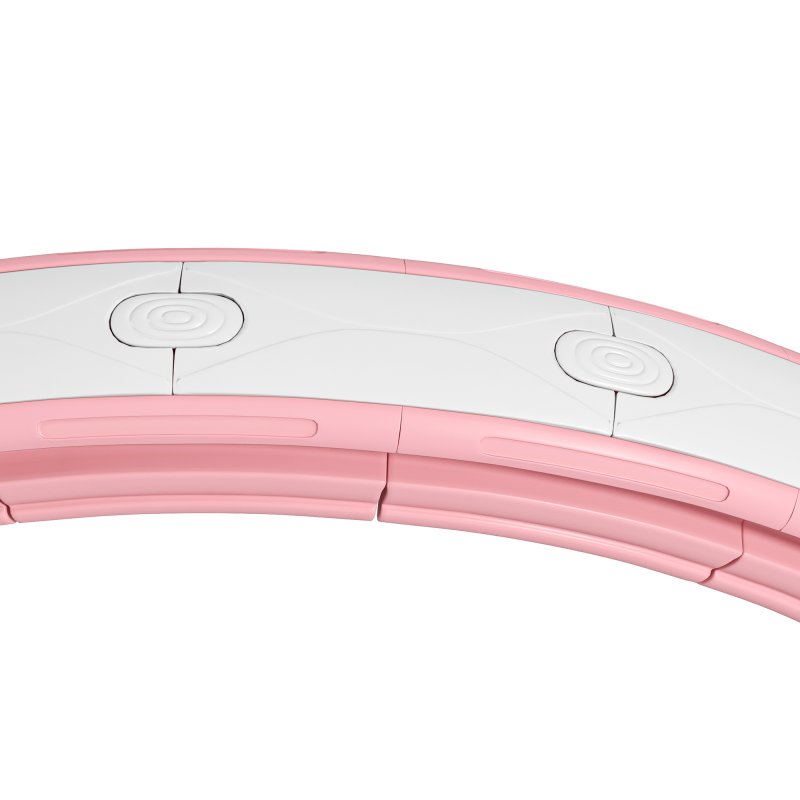 SPORTNOW Smart Weighted Hula Hoop for Adults, Hula Ring with 16 Detachable Knots, 360?? Auto-Rotating Ball and Digital Counter, Massage Hula Circle For Weight Loss, Pink