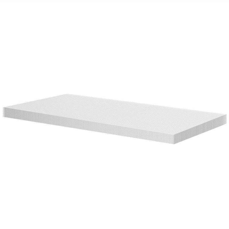 Outsunny 14 Pieces Polycarbonate Sheets, 121 x 61 x 0.4cm Twin-Wall Plastic Roofing Sheets, 10m? Replacement Greenhouse Panels, Waterproof and UV Protection, Clear