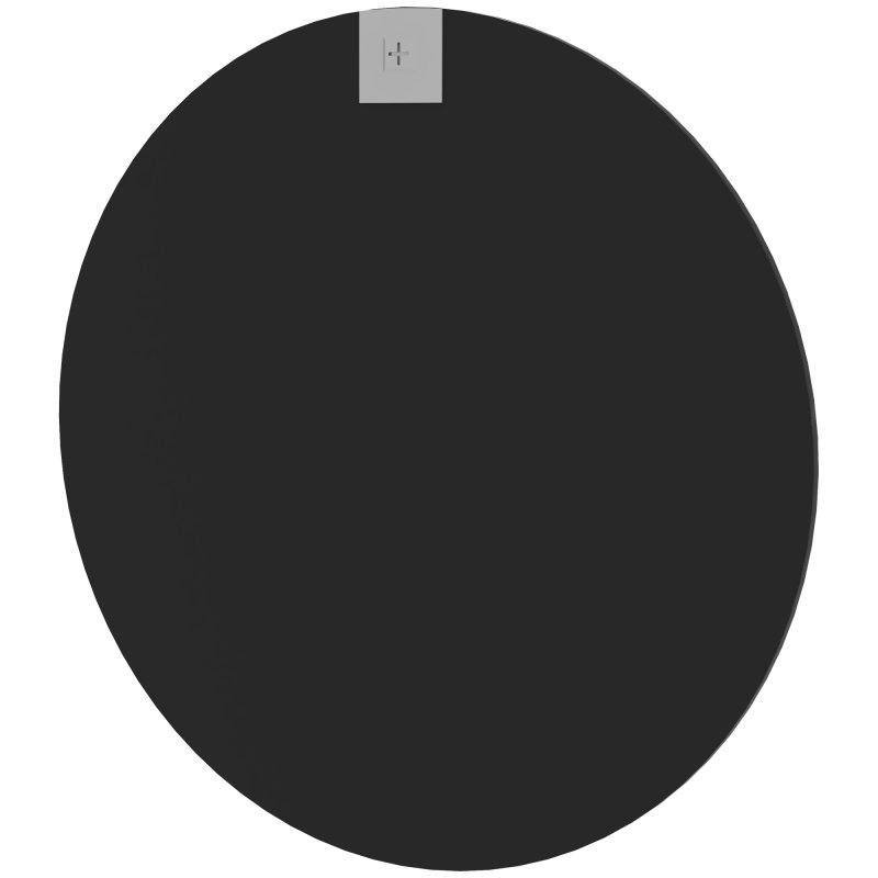 HOMCOM Circle Wall Mirror, 61 cm Round Bathroom Mirror for Living Room, Bedroom, Hallway, Black