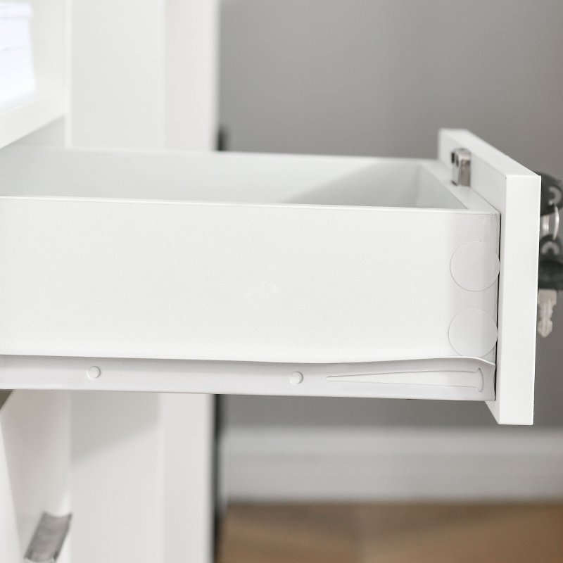 Vinsetto Mobile File Cabinet Lockable Storage Unit Cupboard for A4 Letter Home Filing Furniture for Office, Bedroom and Living Room, 39x40x65cm, White