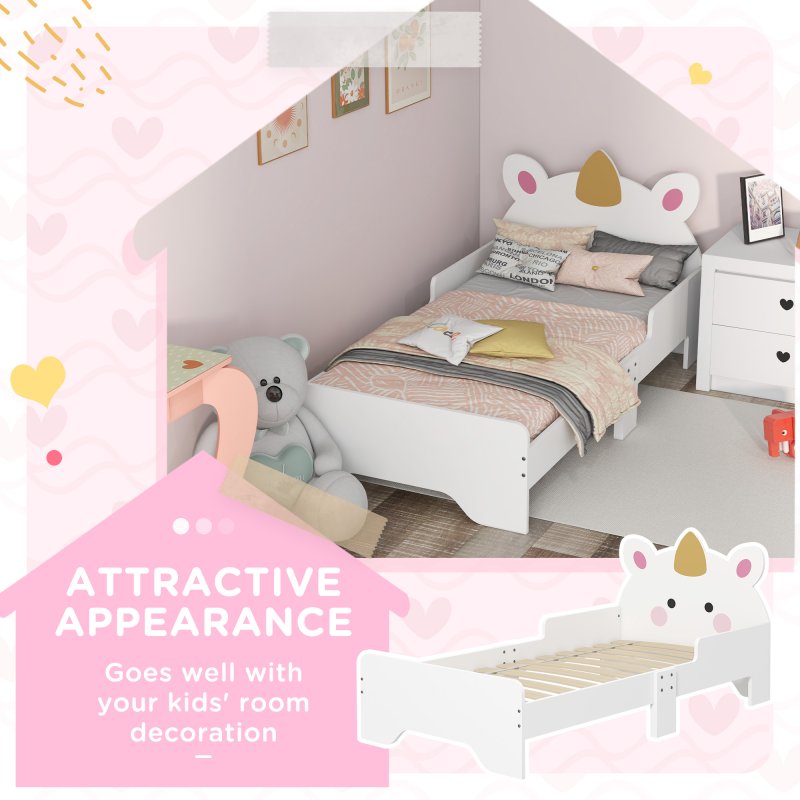 ZONEKIZ Toddler Bed Frame, Kids Bedroom Furniture, for Ages 3-6 Years