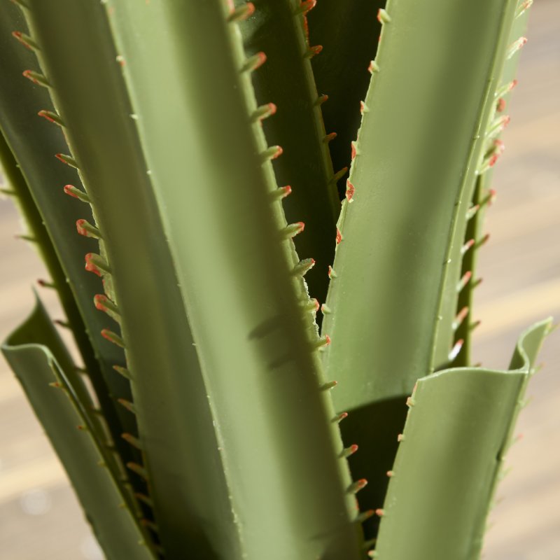 HOMCOM Decorative Artificial Plants Agave Succulent in Pot, Desk Fake Plants for Home Indoor Outdoor Decor, 90cm