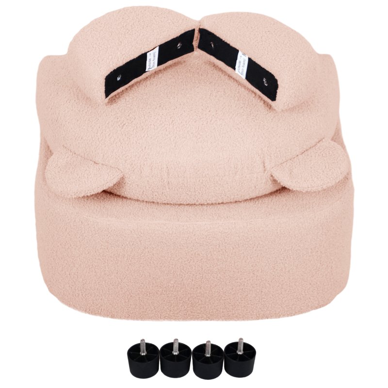 AIYAPLAY Kids Armchair, Bear Shaped Toddler Chair, Baby Armchair for Bedroom Playroom Living Room, for Boys and Girls Aged 18 Months to 3 Years - Pink