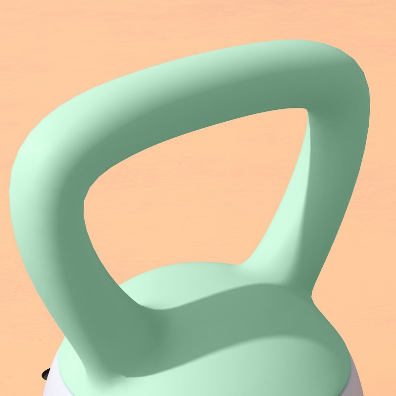 SPORTNOW Soft Kettlebell, 8kg Kettle Bell with Non-Slip Handle for Home Gym Weight Lifting and Strength Training, Grey and Green