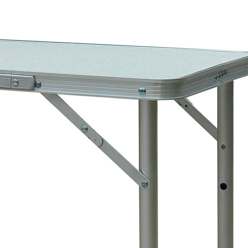 Outsunny 2FT Garden Outdoor Camping Table Portable Folding Picnic Table Aluminium Frame with Adjustable Height 60L x 45W x 64H (cm)