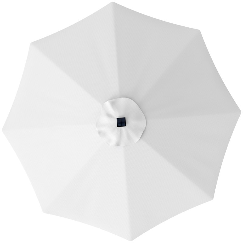 Outsunny 3 m Replacement Parasol Canopy with Top Vent, UPF 50+ Garden Parasol Replacement Canopy, 8 Rib Parasol Cover Replacement Fits Various Frames