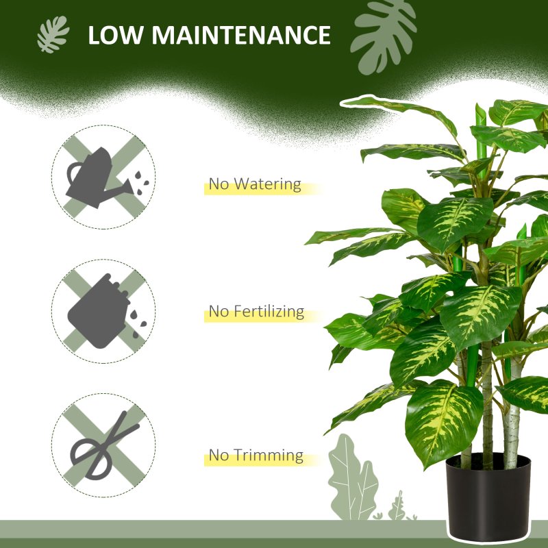 HOMCOM Artificial Evergreen Tree Fake Decorative Plant in Nursery Pot for Indoor Decor, 95cm