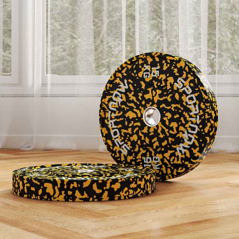 SPORTNOW Olympic Weight Plates Set, Solid Rubber Bumper Plates Weights Discs with 2