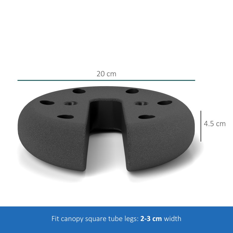 Outsunny Pop up Canopy Tent Weights Set of 4 PCs, Leg Weights for Marquee Party Tent Outdoor Canopy 8.8KG