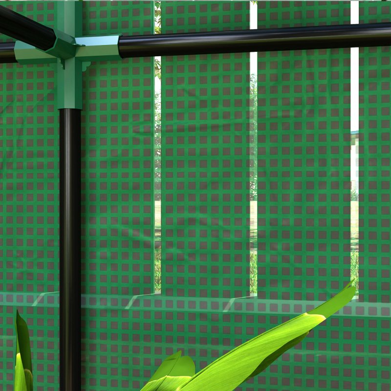 Outsunny 3 Tier Mini Greenhouse with Reinforced PE Cover, Portable Small Greenhouse with Roll-Up Door, 100 x 40 x 150cm, Green