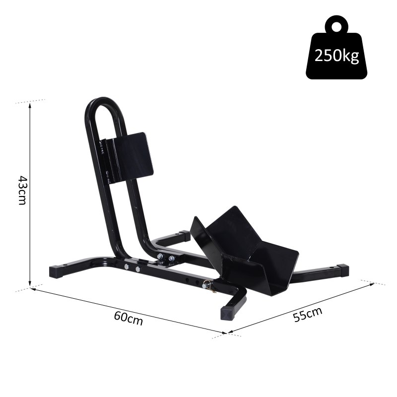 HOMCOM Metal Motorcycle Motorbike Wheel Chock Locking Stand System 17,19,21/43,48,51 Cm Front Wheels Steel Adjustable Fixing Tyre Holder Support
