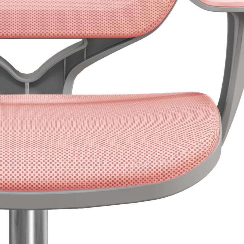 Vinsetto Office Chair, Breathable Mesh Swivel Desk Chair with Adjustable Height and  360 Degree Swivel Security Wheels for Home Office, Study, Pink