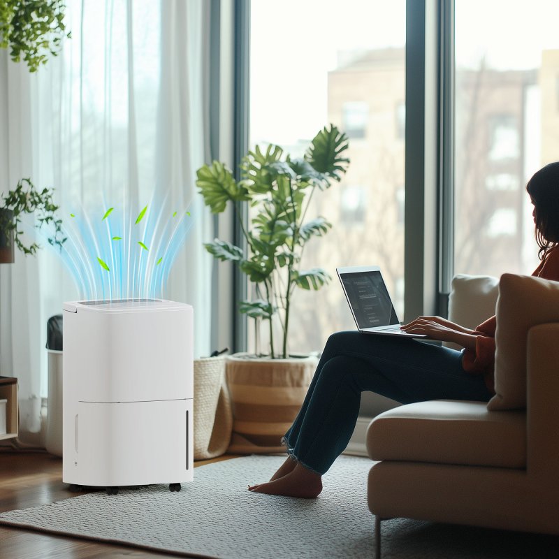 HOMCOM 20L/Day Dehumidifier with Continuous Drainage, 5L Water Tank, 24H Timer, Digital Humidity Display, Humidity Light, Dehumidifier for Home Damp, Bedroom, Condensation, Mould, Laundry Drying