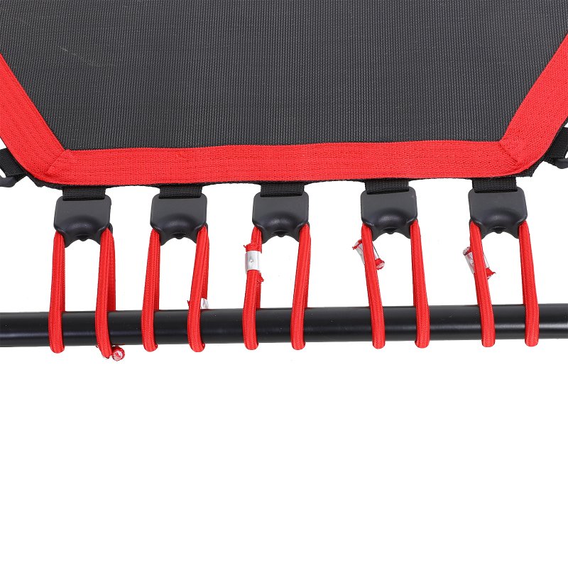 HOMCOM 40" Hexagon Fitness Trampoline Indoor Outdoor Metal Bouncer Jumper Adult Home Gym Fitness - Red