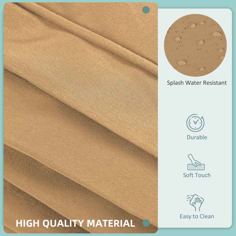 Outsunny Replacement Cushion Covers for Garden Sofa Set, Garden Rattan Sofa Cushion Polyester Cover Replacement Outdoor - No Cushion Included, Beige