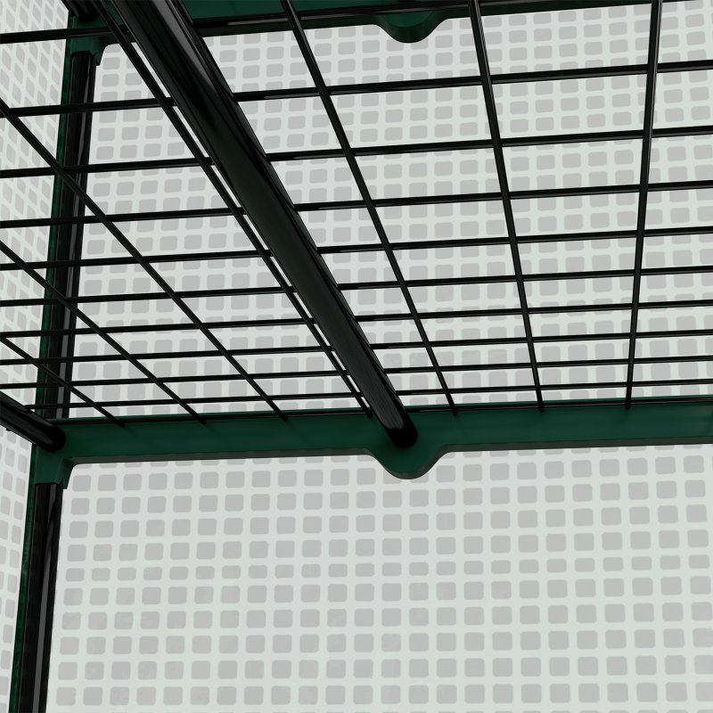 Outsunny 4 Tier Widened Mini Greenhouse with Reinforced PE Cover, Portable Indoor Outdoor Green House with Roll-up Door and Wire Shelves, 90 x 49 x 160cm, Green
