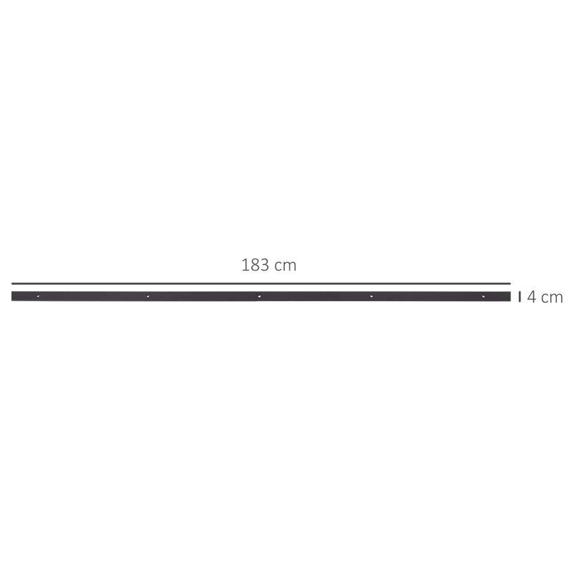 HOMCOM 183CM/6FT Modern Sliding Door Kit, Barn Door Closet Hardware Track Kit Track System Unit for Single Wooden Door 6FT/1830mm