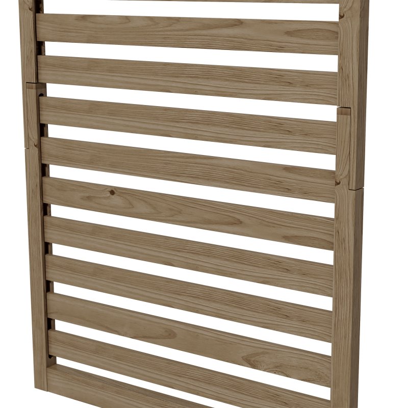 Outsunny Set of 2 Wall Mounted Plant Stand with Trellis, 170cm Wooden Plant Rack with Hanging Planter Shelves and Slatted Trellis for Climbing Plants, for Patio, Balcony, Porch, Natural