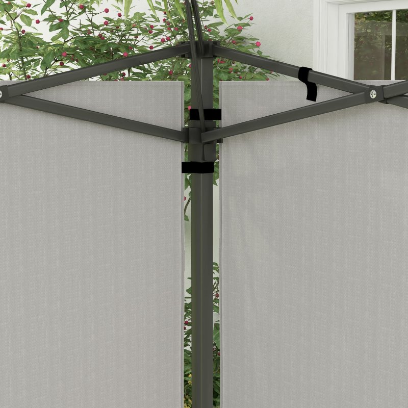 Outsunny Gazebo Side Panels with Window for 3x3(m) or 3x6m Gazebo Canopy, 2 Pack Sides Replacement, White