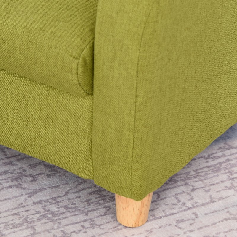 HOMCOM Children's Armchairs Toddler Chair Wood Frame Anti-Slip Legs High Back Bedroom Playroom Furniture Green